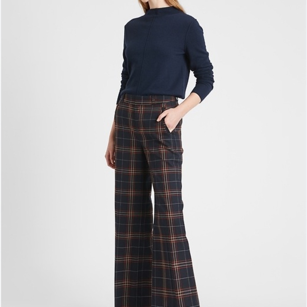 NWT Banana Republic PetiteHigh-Rise Slim Wide-Leg Pant 10P